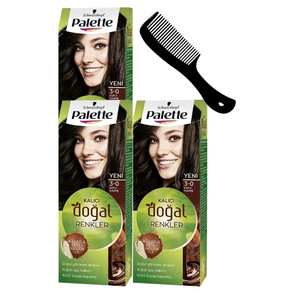 Palette Kalıcı Doğal Renkler 4.0 Kahve 3 Adet Saç Boyası - Görsel 5