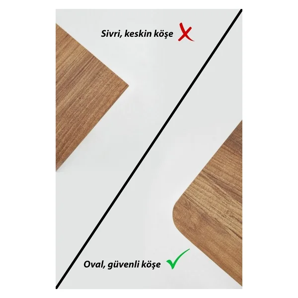 Kolexonline Desensiz 3 Kademeli Akıllı Sihirli Sehpa - Antik Çam - Görsel 5