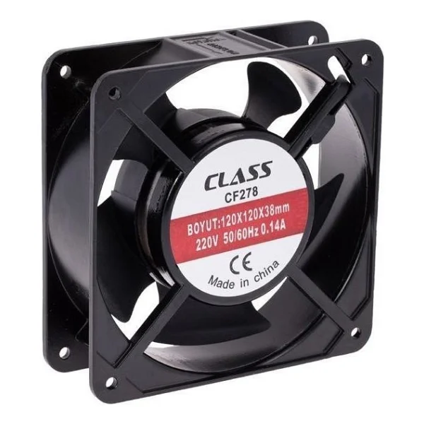 Class 120x120x38mm Ac 220volt Fan - 1adet - Görsel 2