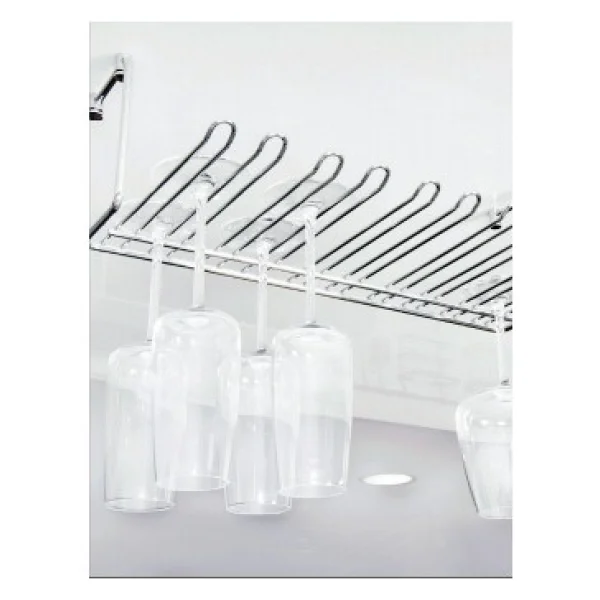 Almital Mobilya Aksesuarları Furniture Accessories Tavana Bağlantılı 5 Bölmeli Siyah Kadeh Askısı - Görsel 6