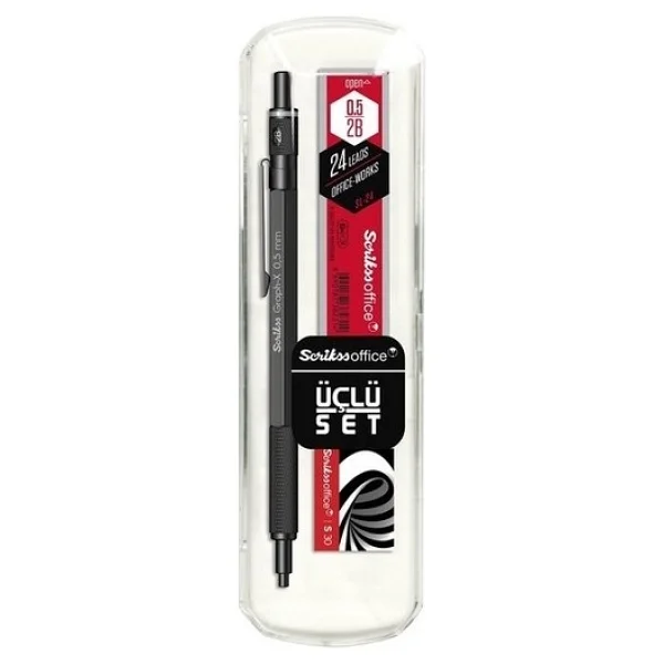 Scrikss Graph-X Mat Siyah 0.5 mm 3'lü Versatil Uçlu Kalem Seti - Görsel 2
