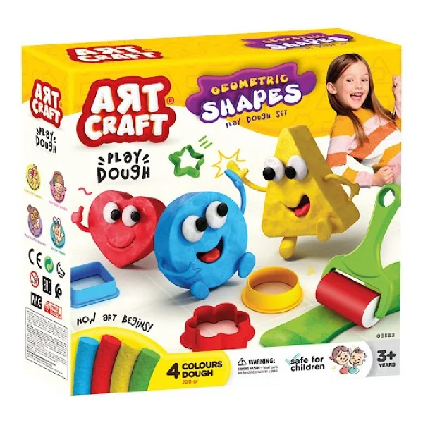 Art Craft Geometrik Şekiller Hamur Set 200 Gr 03682 - Görsel 4