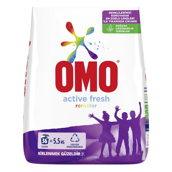 Omo Active Fresh Renkliler İçin 5.5 Kg Toz Deterjan - Görsel 6