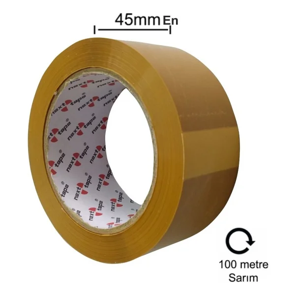 Next Tape Koli Bandı Taba Kahverengi 45 Mm X 100 Mt - Görsel 2