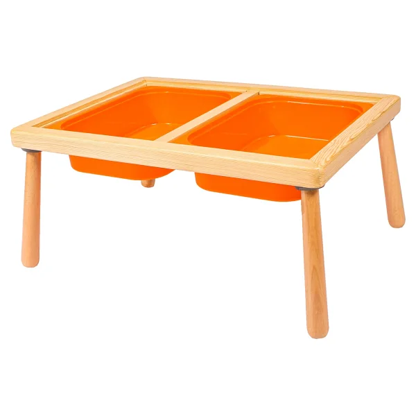 Wood & Joy Doğal Ahşap Duyusal Çocuk Aktivite Masası Oyun Masası Ve Çocuk Çalışma Masası - Görsel 5