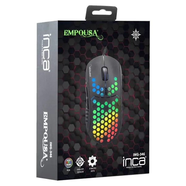 Inca Img-346 Empousa RGB Makrolu Kablolu Optik Oyuncu Mouse - Görsel 4