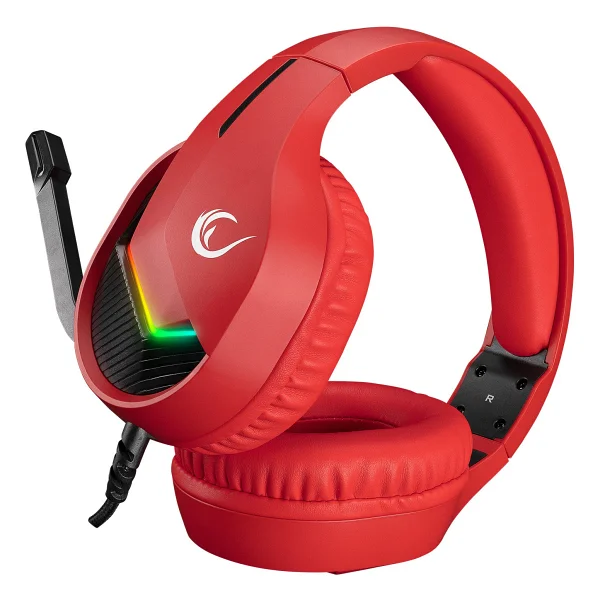 Rampage Mage Kırmızı RGB 7.1 USB Kablolu Kulak Üstü Oyuncu Kulaklığı - Görsel 2