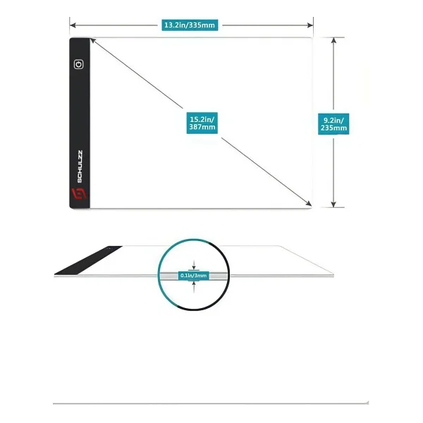 Schulzz LED Işıklı A4 Çizim Kopyalama 3 Seviyeli Ayarlanabilir Grafik Tahtası - Görsel 5