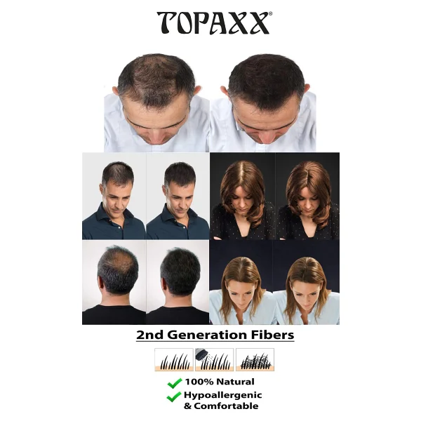 Topaxx 100 Gr Orta Kahve/Medium Brown Saç Fiber Topik Tozu - Görsel 4