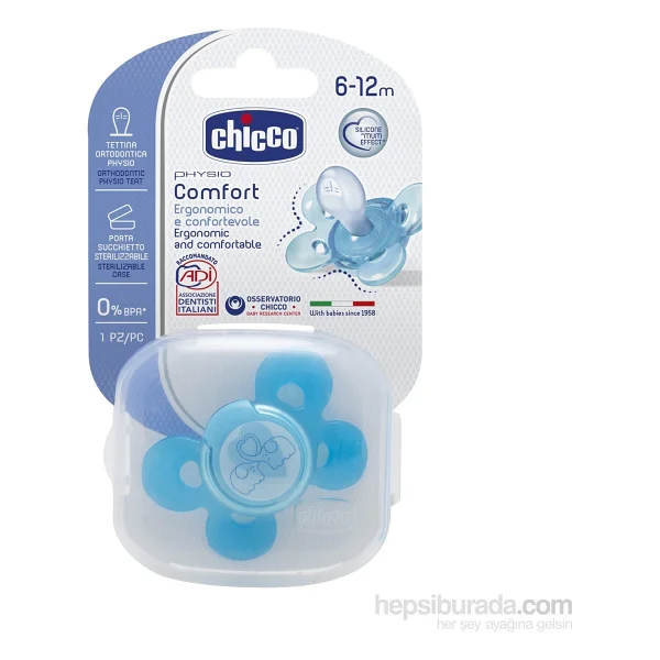 Chicco Physio Comfort Silikon 6-12 Ay Emzik - Görsel 4