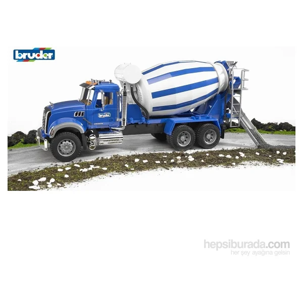 Bruder Br02814 Mack Granite Beton Mikseri - Görsel 6
