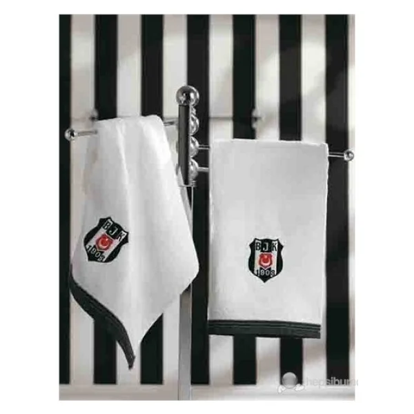 Taç Beşiktaş 50x100 Yüz Havlusu - 50 X 100 Cm - Siyah - Görsel 2