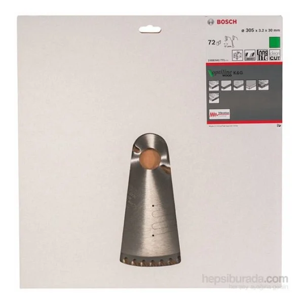 Bosch - Optiline Serisi Ahşap İçin Daire Testere Bıçağı - 305 X 30 X 3,2 Mm, 72 Diş - Görsel 2