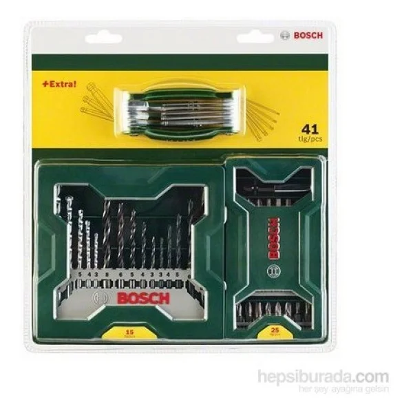 Bosch X-Line 15 Parça Delme Ve 25 Parça Vidalama Seti + Tornavida - Görsel 6
