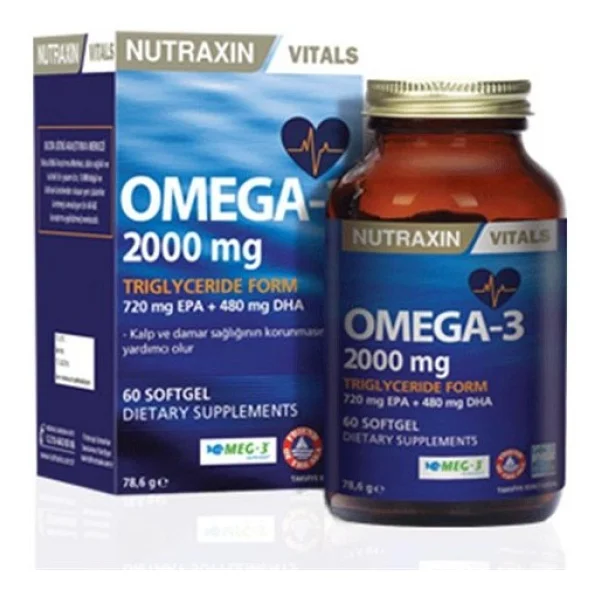 Nutraxin Omega 3 Balık Yağı 2000 Mg 60 Kapsül - Görsel 6