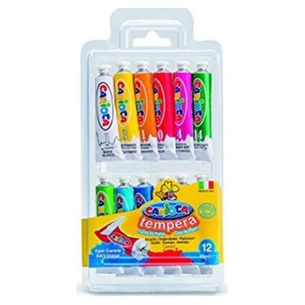 Carioca Süper Yıkanabilir 12 Ml 12 Renk Tüp Tempera Guaj Boya - Görsel 2