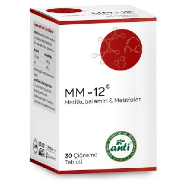 Anti MM-12 Metilkobalamin ve Metilfolat 30 Çiğneme Tableti - Görsel 6