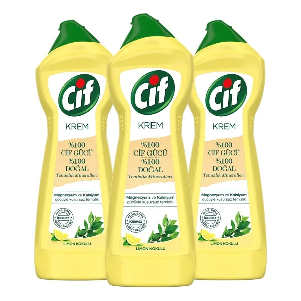 Cif Cleanboost Krem Temizleyici Limon 750 Ml 3'lü - Görsel 2