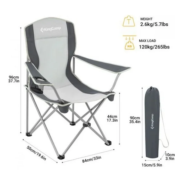 Kingcamp Cedar Deluxe Katlanır Kamp Sandalyesi - Görsel 3