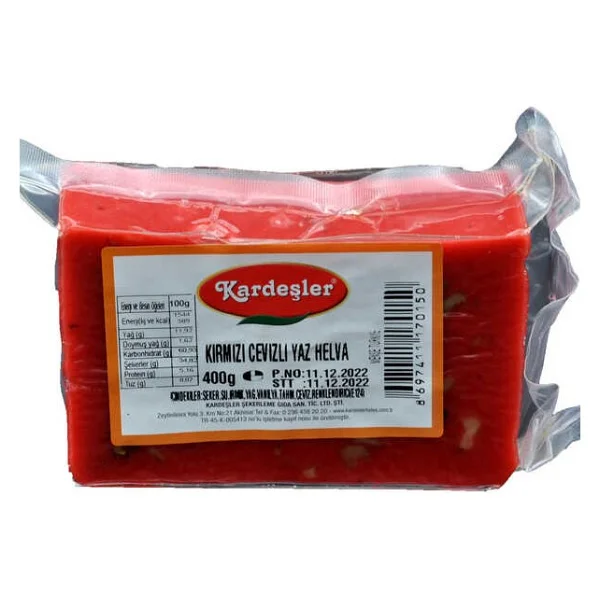 Kardeşler Cevizli Kırmızı Yaz Helvası 400 G X 3 Adet - Görsel 2