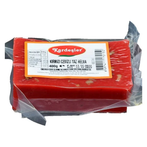 Kardeşler Cevizli Kırmızı Yaz Helvası 400 G X 3 Adet - Görsel 3