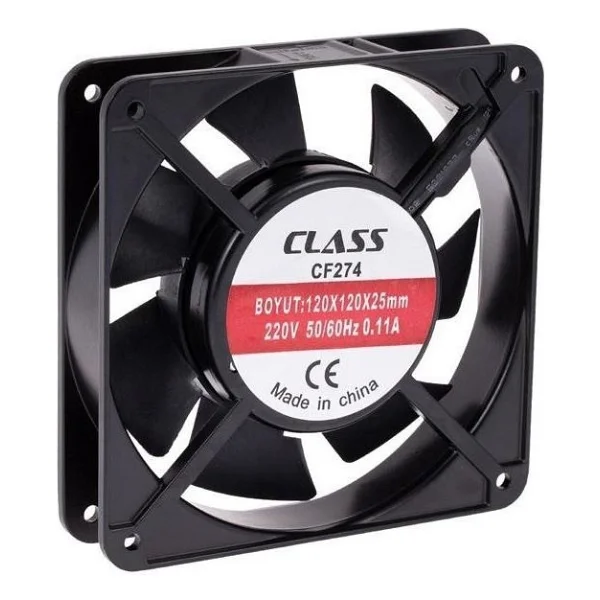 Class 120x120x25mm Ac 220volt Fan - 1adet - Görsel 2