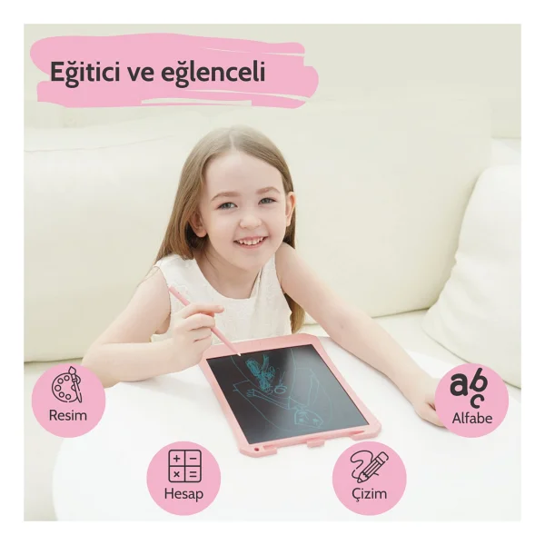 Xiaomi Wicue 11" Pembe Yazı Ve Çizim Tableti - Görsel 5