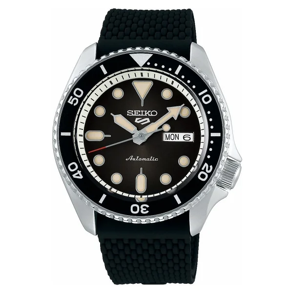 Seiko 5 Sports Skx Srpd73k2 Silikon Kordon Siyah-Bej Erkek Kol Saati - Görsel 7