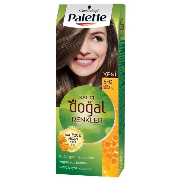 Palette Kalıcı Doğal Renkler 6.0 Koyu Kumral Saç Boyası - Görsel 2