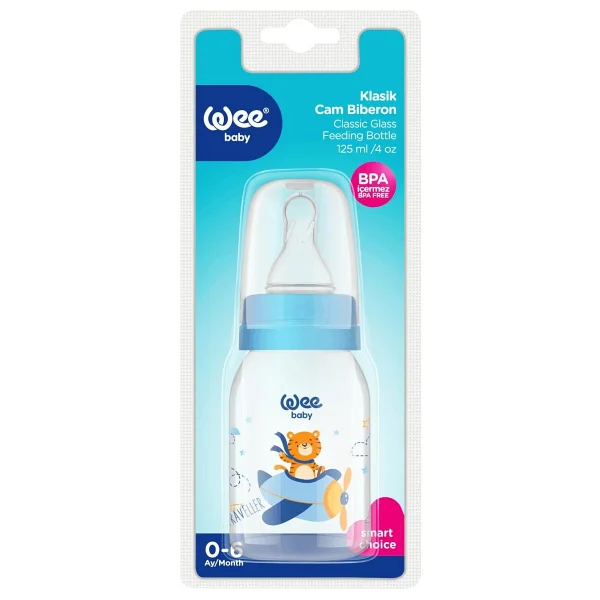 Wee Baby 877 Klasik Cam Biberon 125 Ml Mavi - Görsel 2