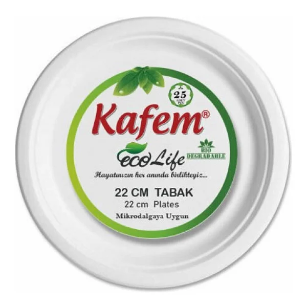 Kafem 0210 22 Cm 25'li M Dalgaya Uygun Karton Tabak - Görsel 2