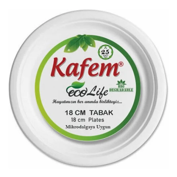 Kafem 0209 18 Cm 25'li M Dalgaya Uygun Karton Tabak - Görsel 2