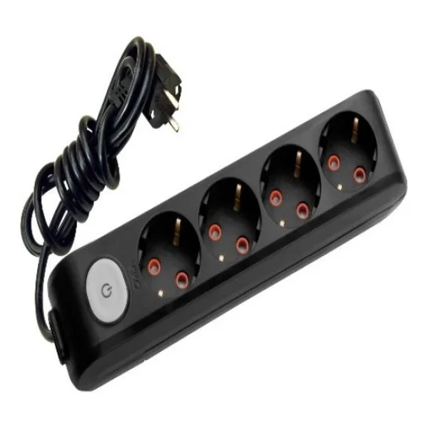 Viko Multi-Let 90137405 Topraklı Anahtarlı Siyah 5 M 4'lü Priz - Görsel 2