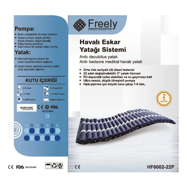 Freely Hf6002 Boru Tipi Ventilasyonlu Havalı Yatak Sistemi - 110 X 190 Cm - Görsel 4
