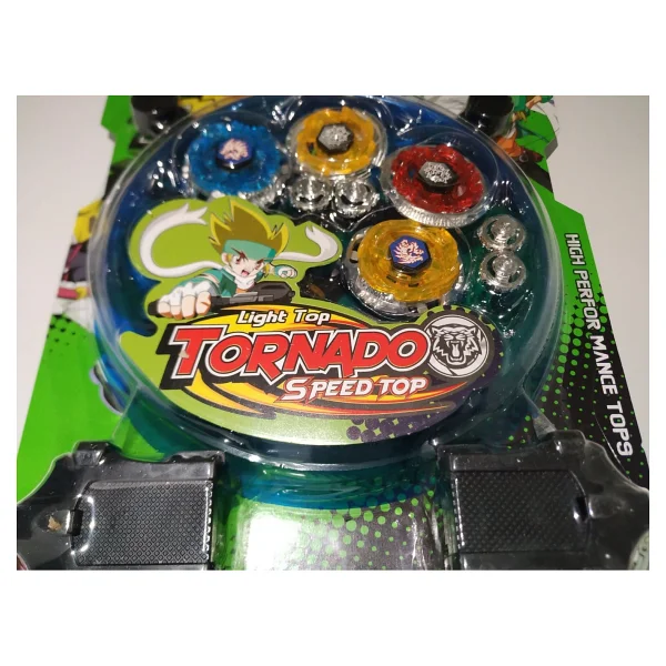 My Bebish Metal Fushion Tornado Beyblade 4'lü Arenalı Oyuncak Set - Görsel 2