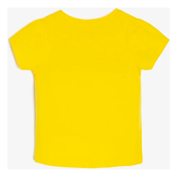 Koton Kız Bebek Yazılı Baskılı T-Shirt - 9 - 12 Ay - Sarı - Görsel 9