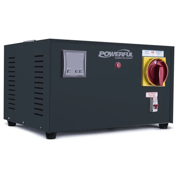 Powerful Psm-1105 5 Kva (5000 Va) Mikro İşlemcili Koruma Üniteli Voltaj Regülatörü Siyah - Görsel 2