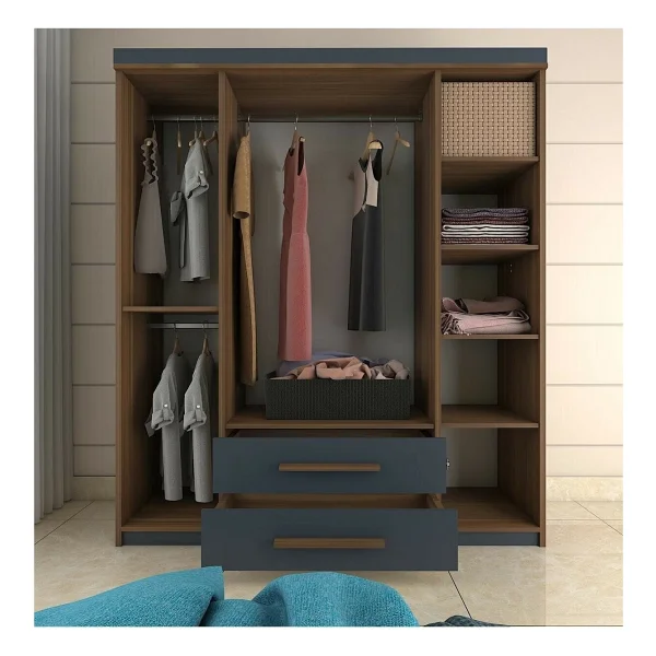 Metalia Perla Lüx Gm 817 2 Çekmeceli 4 Kapaklı Gardırop - Görsel 3