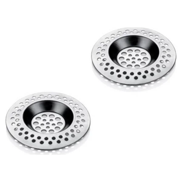Easyso Paslanmaz Metal 2'li Yuvarlak Mutfak Lavabo Içi Gider Süzgeci, Banyo Evye Deliği Çöp Tıkacı - Görsel 2