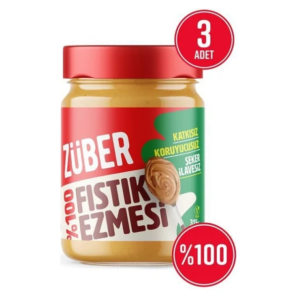 Züber %100 Fıstık Ezmesi 315 Gr 3'lü - Görsel 6