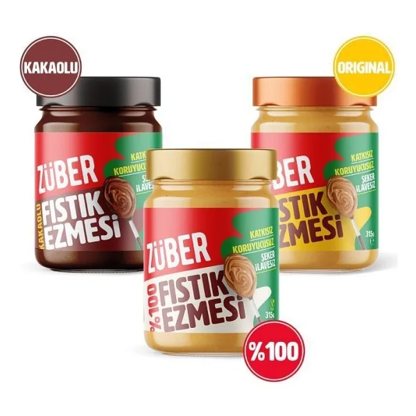 Züber Fıstık Ezmesi Deneme Paketi 315 Gr 3'lü - Görsel 4