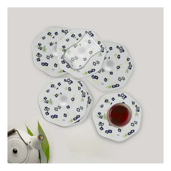 Koleksiyon Mislina Yemeni 6'lı Çay Seti Kobalt - Görsel 2