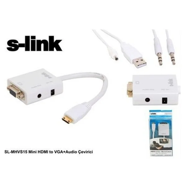 S-Link Sl-Mhvs15 Mini Hdmı To Vga Dönüştürücü - Görsel 5