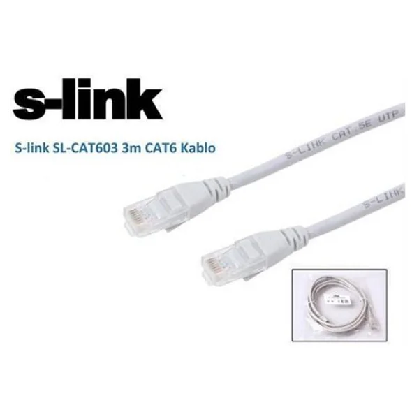 S-Link Sl-Cat603 Utp 3 M Cat6 Patch Kablo - Görsel 3