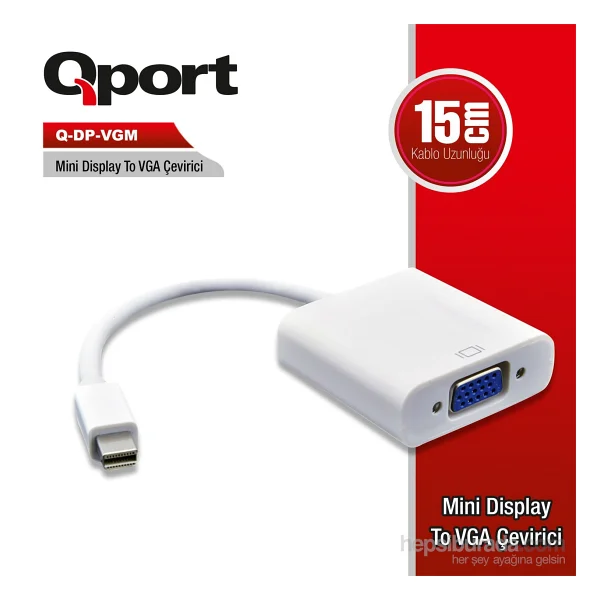 Qport Q-Dp-Vgm Mini Displayport To Vga Dönüştürücü - Görsel 5
