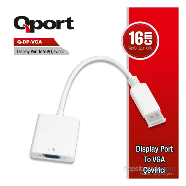 Qport Q-DP-VGA Display To VGA Çevirici - Görsel 6