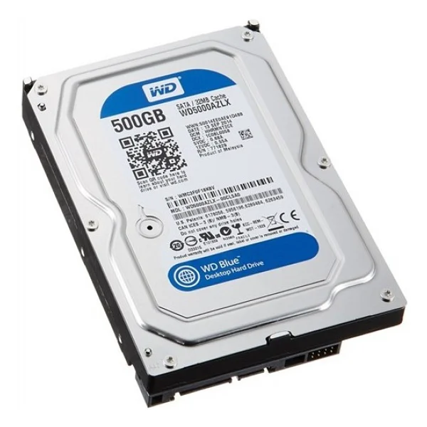 Western Digital Blue WD5000AZLX SATA 3.0 7200 RPM 3.5" 500 GB Harddisk