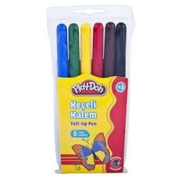 Play-Doh PLAY-KE004 2 mm 6'lı Keçeli Kalem Seti - Görsel 3