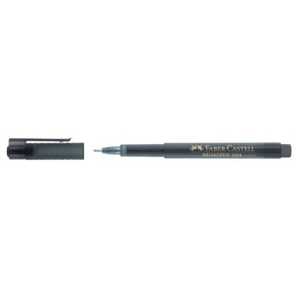 Faber-Castell 1554 Broadpen Gri Keçeli Kalem - Görsel 3