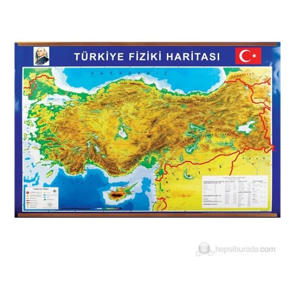 Panda 403 70x100 Türkiye Siyasi + Fiziki Çıtalı Harita - Görsel 2